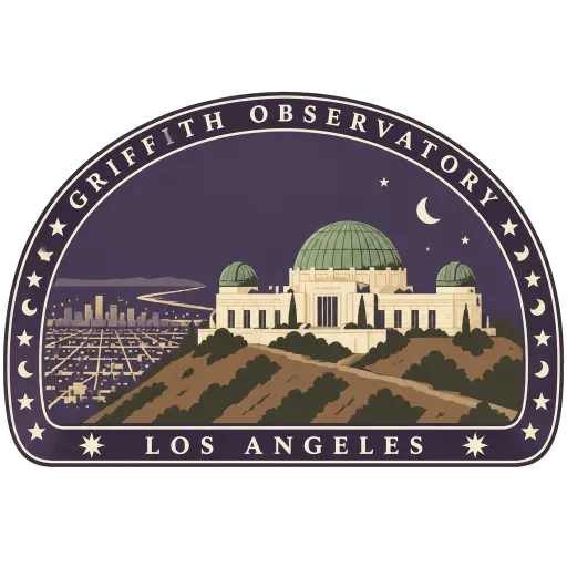 Griffith Observatory travel stamp