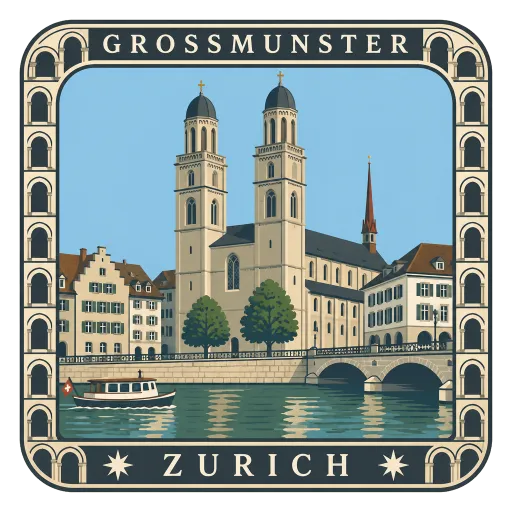 Grossmünster travel stamp