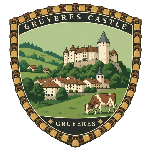 Gruyères Castle travel stamp