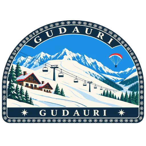 Gudauri travel stamp