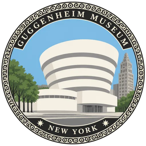 Guggenheim Museum travel stamp