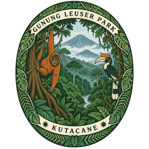 Gunung Leuser National Park travel stamp