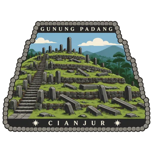 Gunung Padang Megalithic Site travel stamp