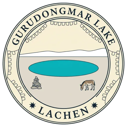 Gurudongmar Lake travel stamp