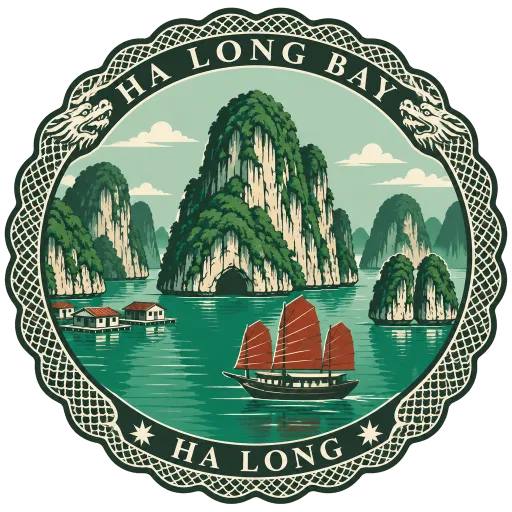 Ha Long Bay travel stamp
