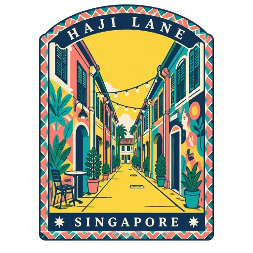 Haji Lane travel stamp