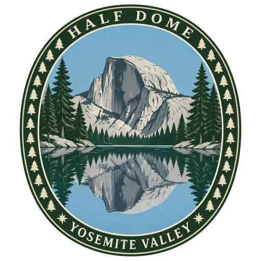 Half Dome travel stamp
