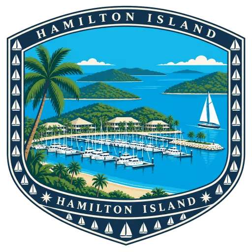 Hamilton Island travel stamp