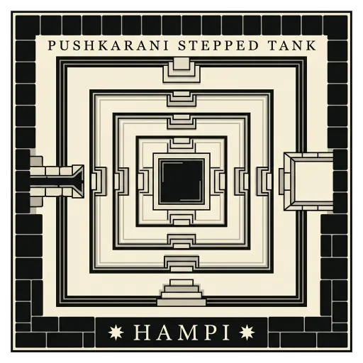 Pushkarani Stepped Tank travel stamp
