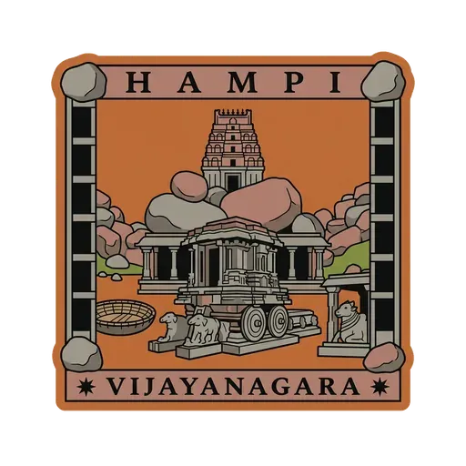 Hampi travel stamp
