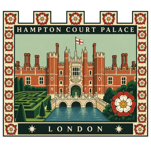 Hampton Court Palace travel stamp