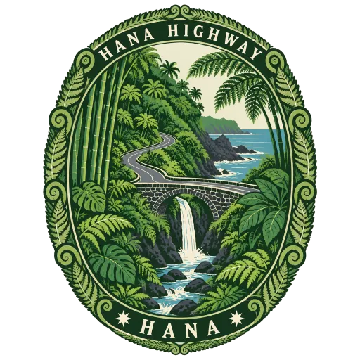 Hāna Highway travel stamp