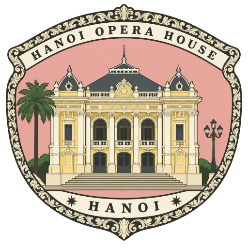 Hanoi Opera House travel stamp