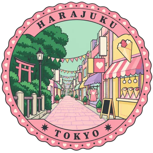 Harajuku travel stamp