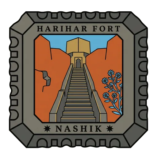 Harihar Fort travel stamp
