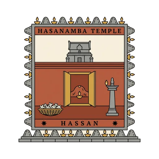 Hasanamba temple travel stamp