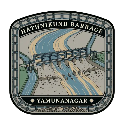 Hathnikund Barrage travel stamp