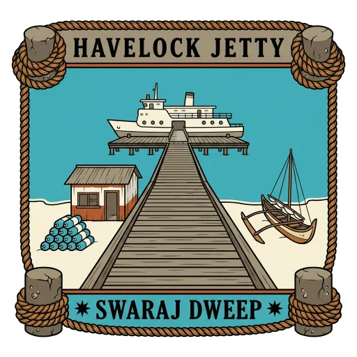 Havelock Jetty travel stamp
