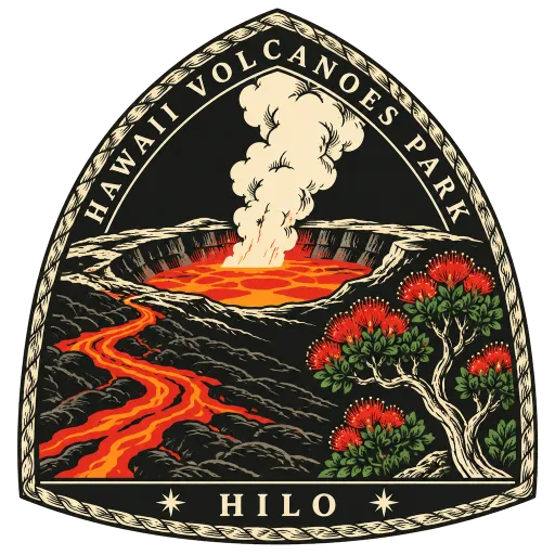 Hawaiʻi Volcanoes National Park travel stamp