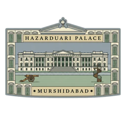 Hazarduari Palace travel stamp