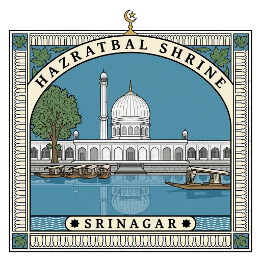 Hazratbal Shrine travel stamp