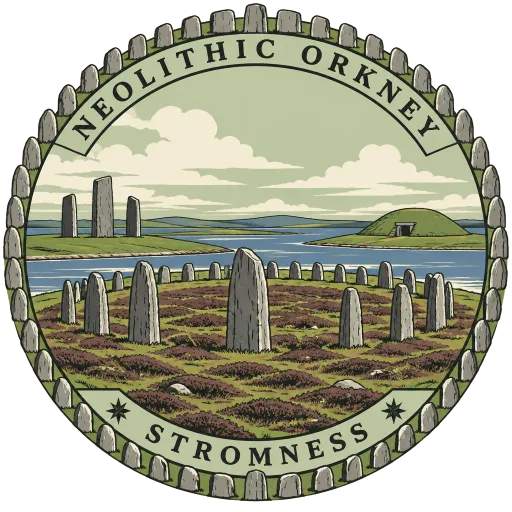 Heart of Neolithic Orkney travel stamp