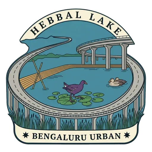 Hebbal Lake travel stamp