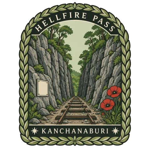Hellfire Pass travel stamp