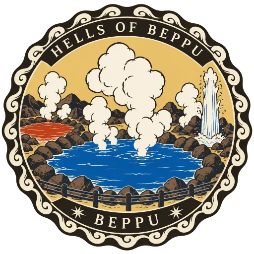 Hells of Beppu travel stamp