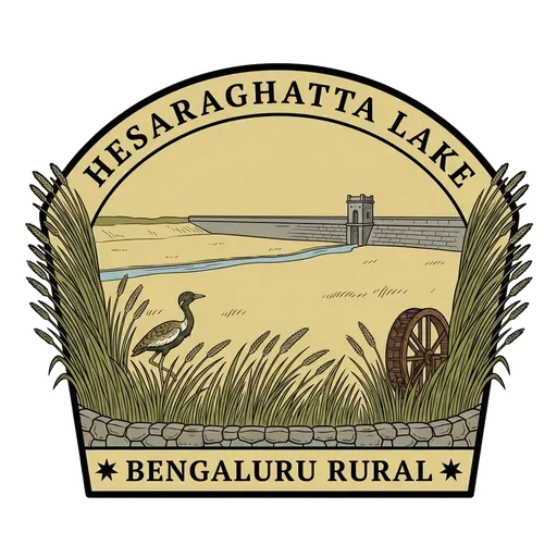 Hesaraghatta Lake travel stamp