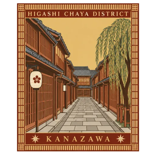 Higashi Chaya District travel stamp
