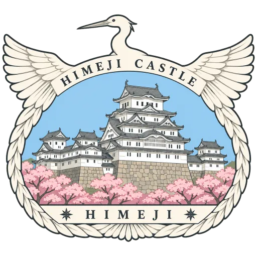 Himeji Castle travel stamp