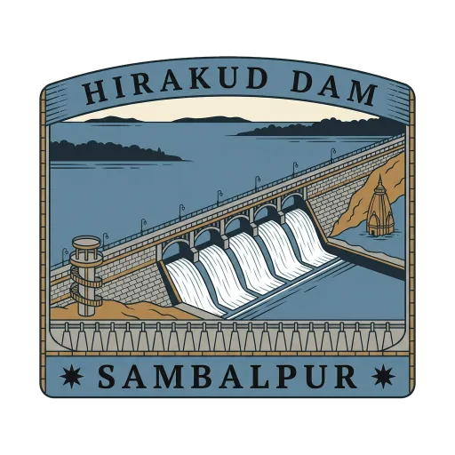 Hirakud Dam travel stamp