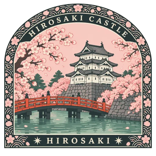 Hirosaki Castle travel stamp