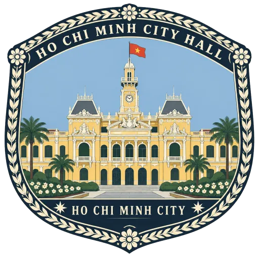 Ho Chi Minh City Hall travel stamp