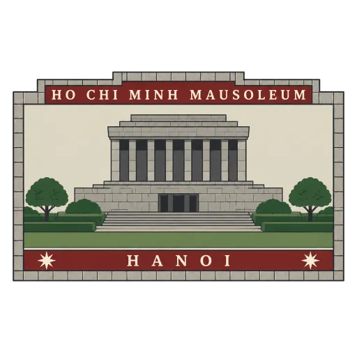 Ho Chi Minh Mausoleum travel stamp