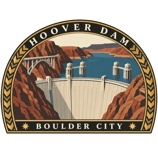 Hoover Dam travel stamp
