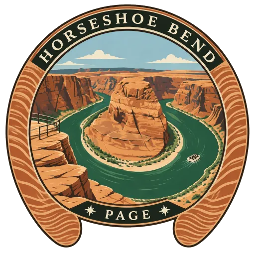 Horseshoe Bend travel stamp