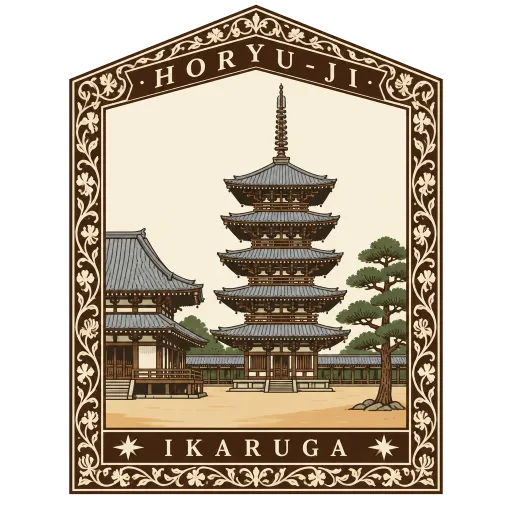 Horyu-ji travel stamp