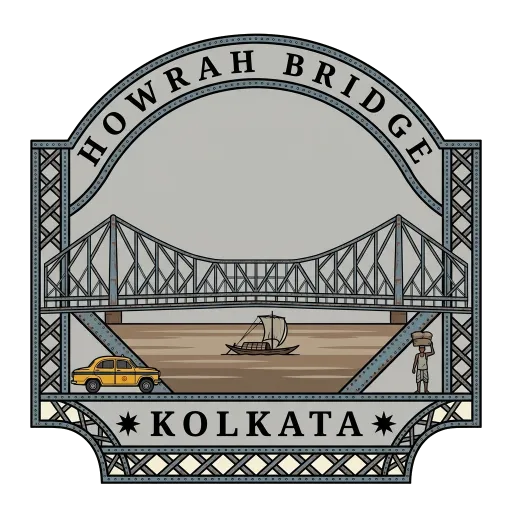 Howrah Bridge travel stamp