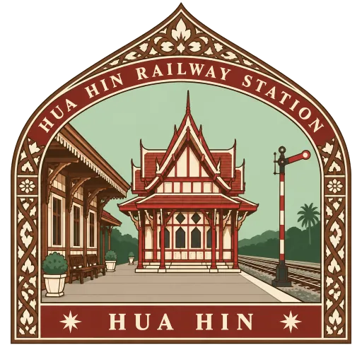 Hua Hin Railway Station travel stamp
