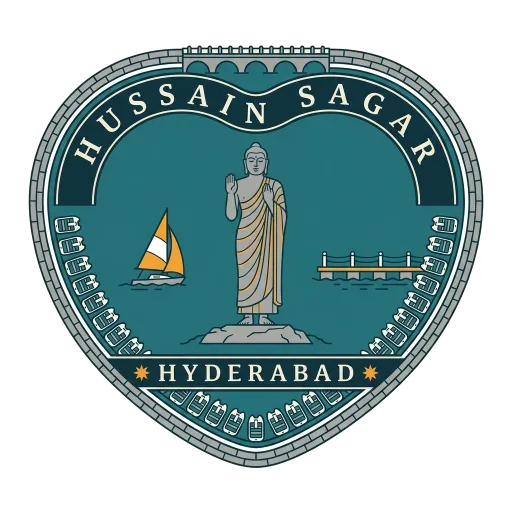 Hussain Sagar travel stamp