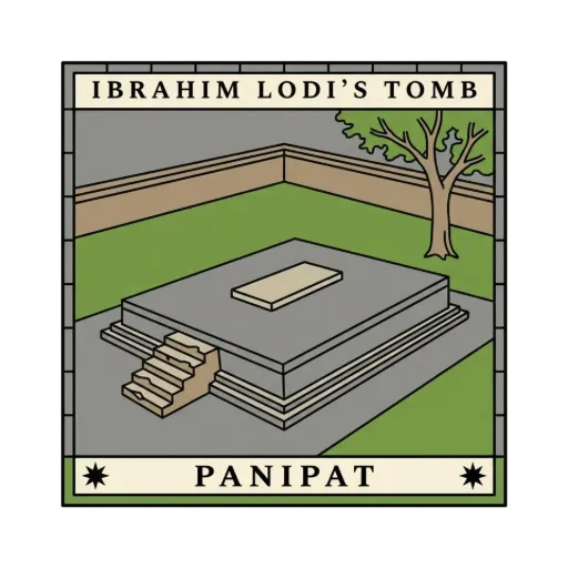 Ibrahim Lodi's Tomb travel stamp