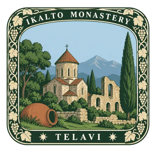 Ikalto Monastery travel stamp