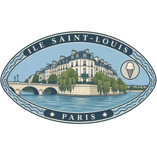 Île Saint-Louis travel stamp