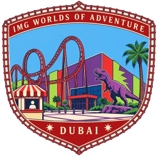 IMG Worlds of Adventure travel stamp