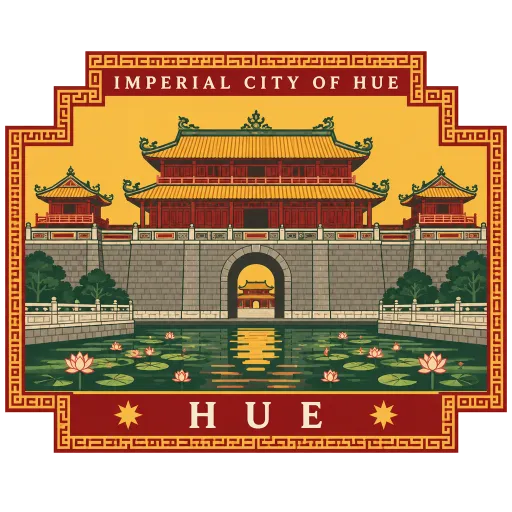 Imperial City of Hue travel stamp