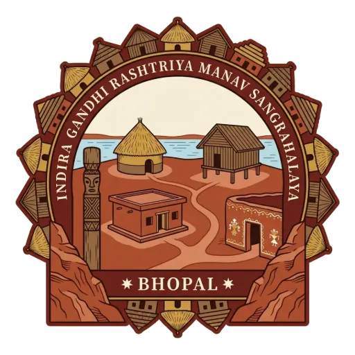 Indira Gandhi Rashtriya Manav Sangrahalaya travel stamp