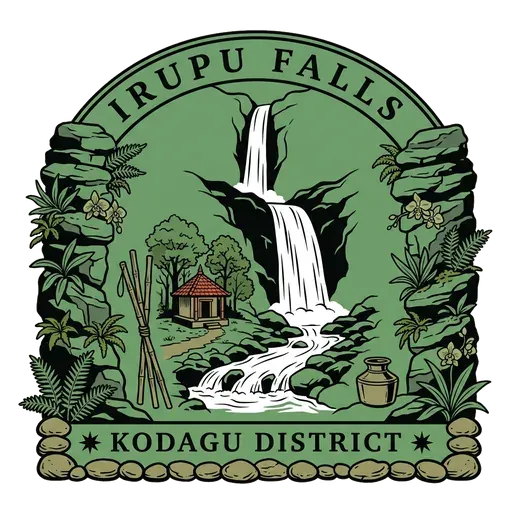 Irupu Falls travel stamp