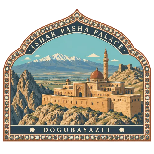 Ishak Pasha Palace travel stamp